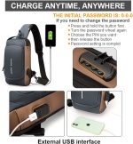 Dwenles Anti theft Crossbody Sling Bag,Waterproof Chest Daypack with USB Charging, Shoulder Backpack for Men Women (Black) - Image 4